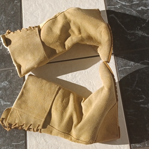 Colin Stuart Suede (Leather) Wedge Boots - Picture 1 of 8